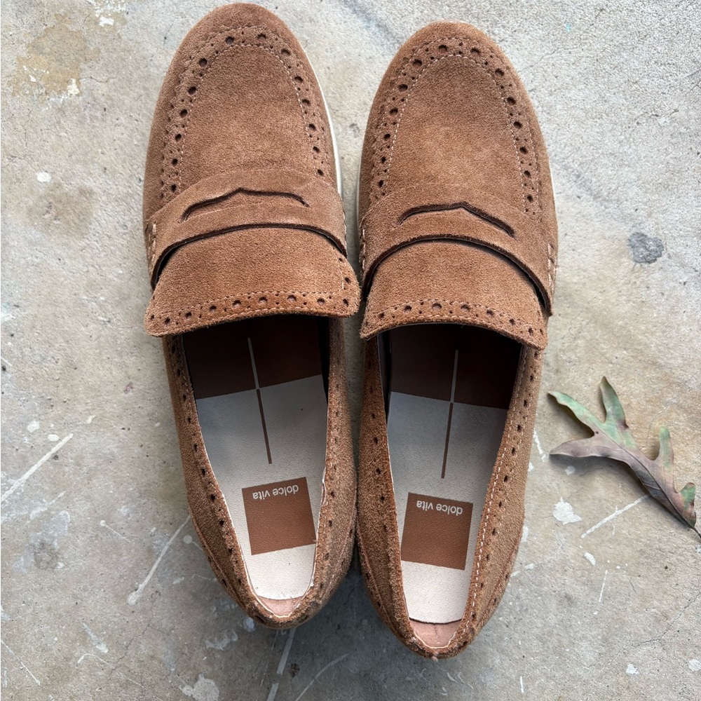Dolce Vita Tan Suede Loafers